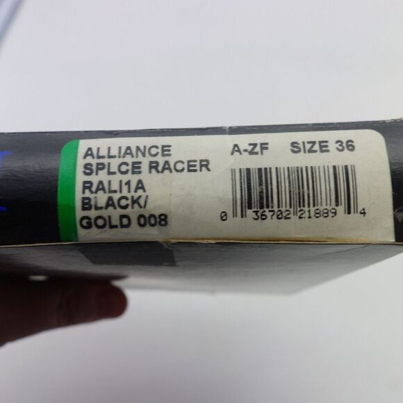 NEW TYR Male Competition Alliance Splice Racer Brief Swimsuit Black Gold Size 36 - Picture 4 of 9